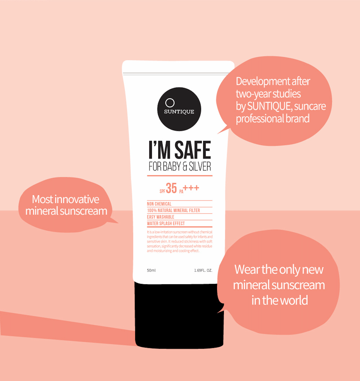I'm Safe for Sensitive Skin Suntique Laboratory K