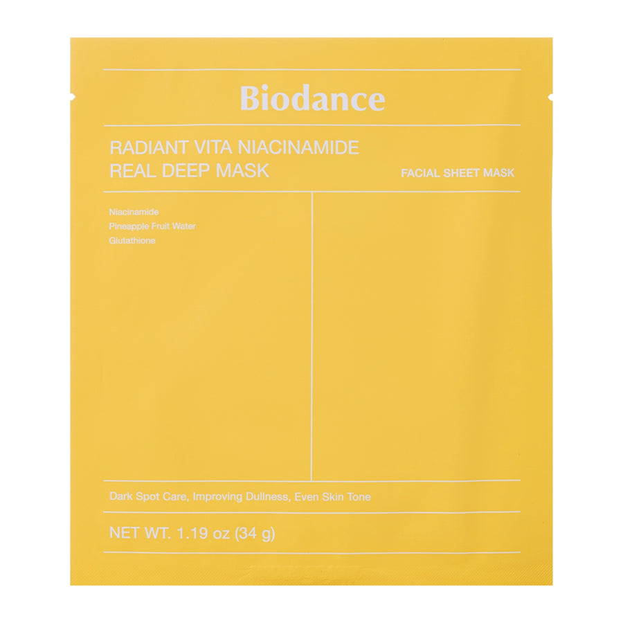 Radiant Vita Niacinamide Real Deep Mask - Illuminating Face Mask - 1pc/34g